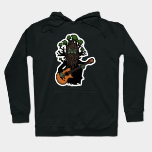 Ent Rocker - A bearded ent playing guitar - Fantasy Hoodie